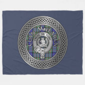 Clan MacLaren Crest & Tartan Knot Fleece Deken (Voorkant (Horizontaal))