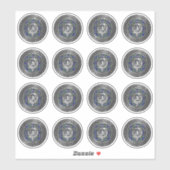 Clan MacLaren Crest & Tartan Knot Sticker (Vel)