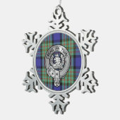 Clan MacLaren Crest & Tartan Tin Sneeuwvlok Ornament (Rechts)