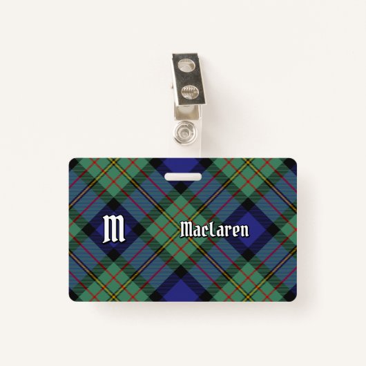 Clan MacLaren Tartan Badge (Voorkant met clip)