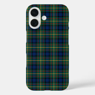 Clan MacLaren Tartan Blue en Green Scottish Pset iPhone 16 Hoesje