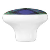 Clan MacLaren Tartan Ceramic Knob Keramische Knop (Zijkant)