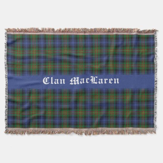 Clan MacLaren Tartan  Deken (Voorkant)