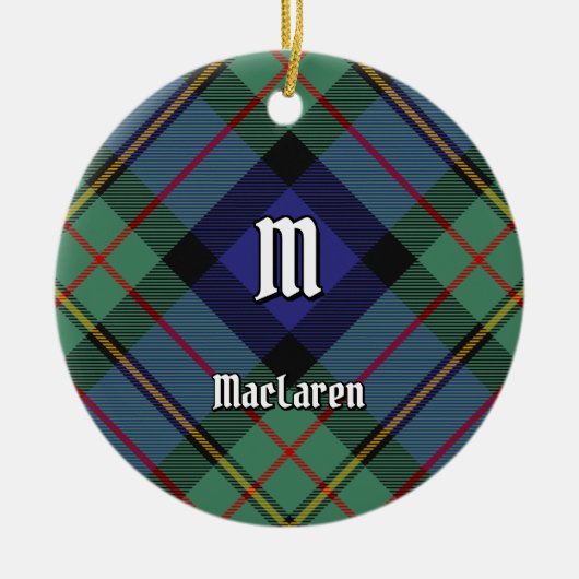 Clan MacLaren Tartan Keramisch Ornament (Voorkant)