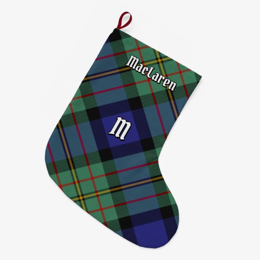 Clan MacLaren Tartan Kerststuring Grote Kerstsok (Voorkant (Hangend))