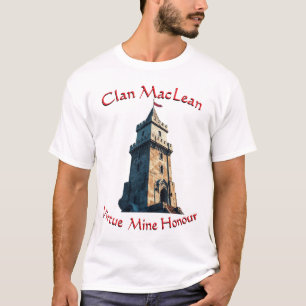 Clan MacLean Castle Tower Virtue Mijn Eer T-shirt