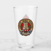 Clan MacLean Crest over Tartan Glas (Voorkant)