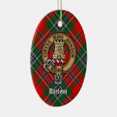 Clan MacLean Crest over Tartan Keramisch Ornament (Rechts)