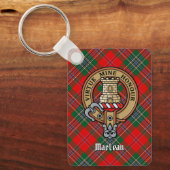 Clan MacLean Crest over Tartan Sleutelhanger (Voorkant)