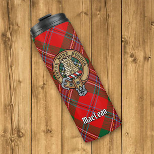 Clan MacLean Crest over Tartan Thermosbeker
