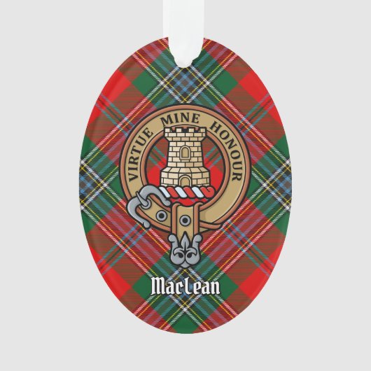 Clan MacLean Crest sur Tartan (devant)
