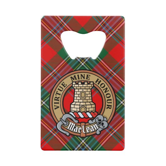 Clan MacLean Crest sur Tartan (Devant)