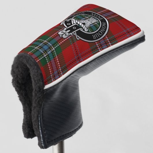 Clan MacLean Crest & Tartan Golf Head Hoesje Golfheadcover (3/4 voorkant)