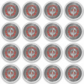 Clan MacLean Crest & Tartan Knot Sticker (Voorkant)