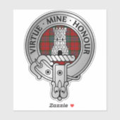 Clan MacLean Crest & Tartan Sticker (Vel)