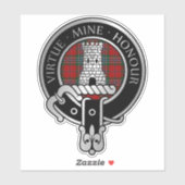 Clan MacLean Crest & Tartan Sticker (Feuille)