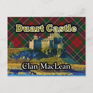 Clan MacLean Duart Castle Tartan Sky Briefkaart