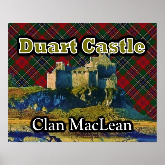 Clan MacLean Duart Castle Tartan Sky Poster (Voorkant)