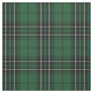 Clan MacLean Hunting Green Black Scottish Tartan Stof