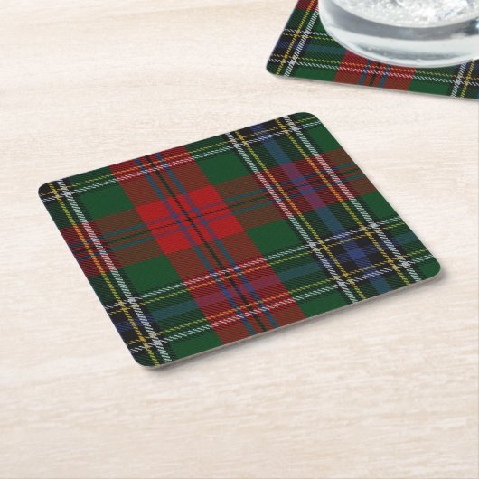 Clan MacLean Plaid Papier Onderzetters (Schuin)