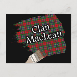 Clan MacLean Schotse Tartan Kwast Briefkaart