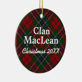 Clan MacLean Scottish Tartan Keramisch Ornament (Rechts)