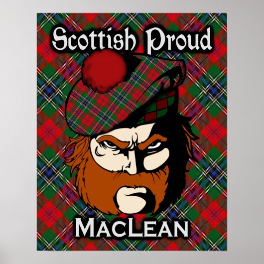 Clan MacLean Scottish Tartan Poster (Voorkant)