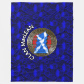 Clan MacLean Tartan Knot & Flag Fleece Deken (Voorkant)