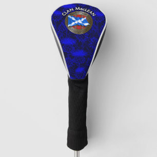 Clan MacLean Tartan Knot & Flag Golfheadcover