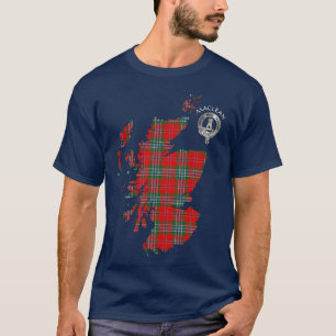 Clan MacLean Tartan Map & Crest T-shirt
