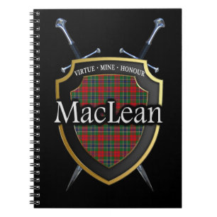 Clan MacLean Tartan Shield & Swords Notitieboek