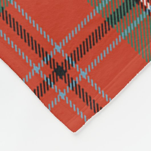 Clan MacLean van Duart Ancient Tartan Pset Fleece Deken (Hoek)