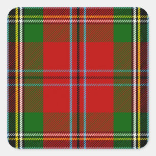 Clan MacLean van Duart Tartan Vierkante Sticker
