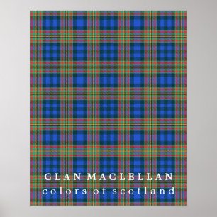 Clan MacLellan Colors of Scotland Tartan Poster