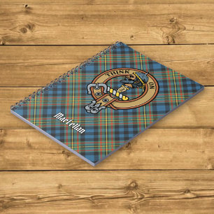 Clan MacLellan Crest over Oude Tartan Notitieboek