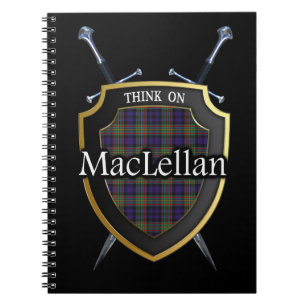 Clan MacLellan Tartan Shield & Swords Notitieboek