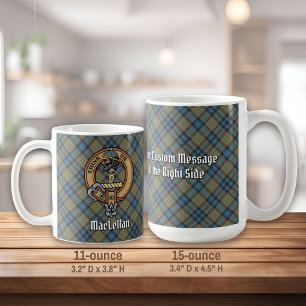 Clan MacLellan Wapen over Oude Tartan Koffiemok