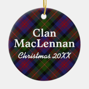 Clan MacLennan Scottish Tartan Keramisch Ornament