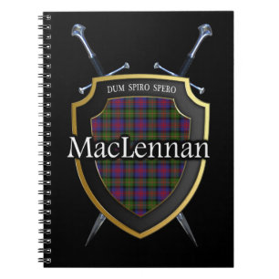 Clan MacLennan Tartan Shield & Swords Notitieboek
