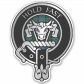Clan MacLeod Crest & Hunting Tartan Sticker (Devant)