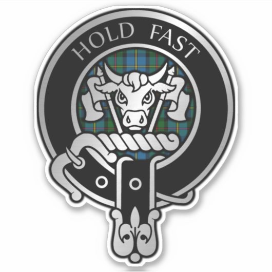 Clan MacLeod Crest & Hunting Tartan Sticker (Devant)