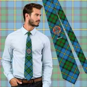 Clan MacLeod Crest over jagen op Tartan Stropdas