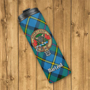 Clan MacLeod Crest over jagen op Tartan Thermosbeker