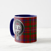 Clan MacLeod Crest & Red Tartan Mok (Voorkant links)