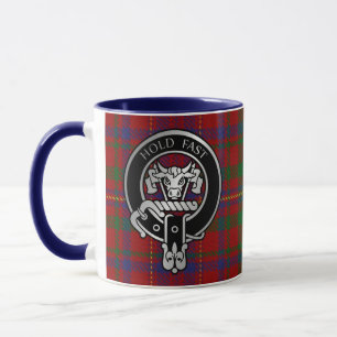 Clan MacLeod Crest & Red Tartan Mug
