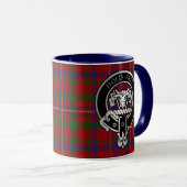 Clan MacLeod Crest & Red Tartan Mug (Devant droit)