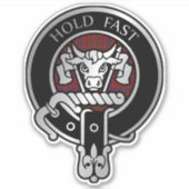Clan MacLeod Crest & Red Tartan Sticker (Devant)