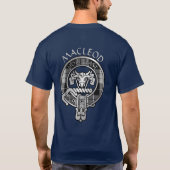 Clan MacLeod Crest & T-shirt tatan noir et blanc (Dos)