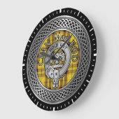 Clan MacLeod Crest & Tartan Knot Large Clock Grote Klok (Hoek)