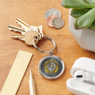 Clan MacLeod Crest & Tartan Knot Sleutelhanger
